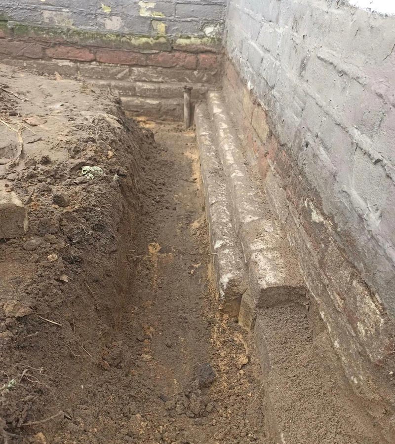 Vochtbestrijding in fundering